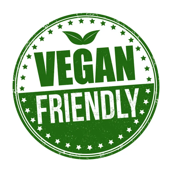 Vegan friendly sign or stamp — Stock Vector