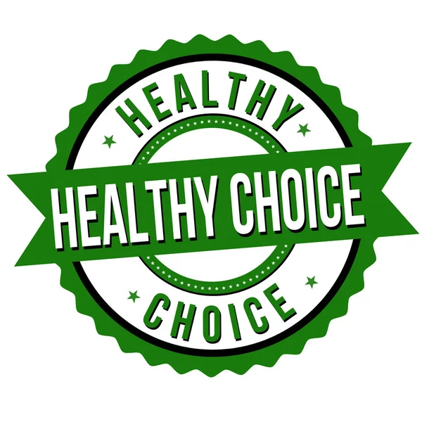 Sağlıklı seçim etiketi veya etiketi — Stok Vektör