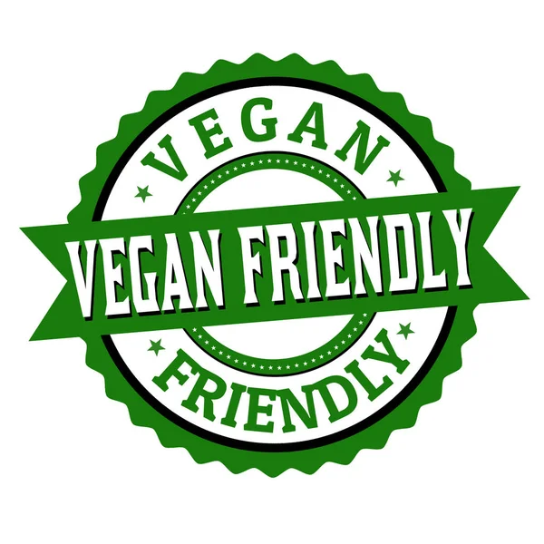 Vegan friendly label or sticker — Stock Vector