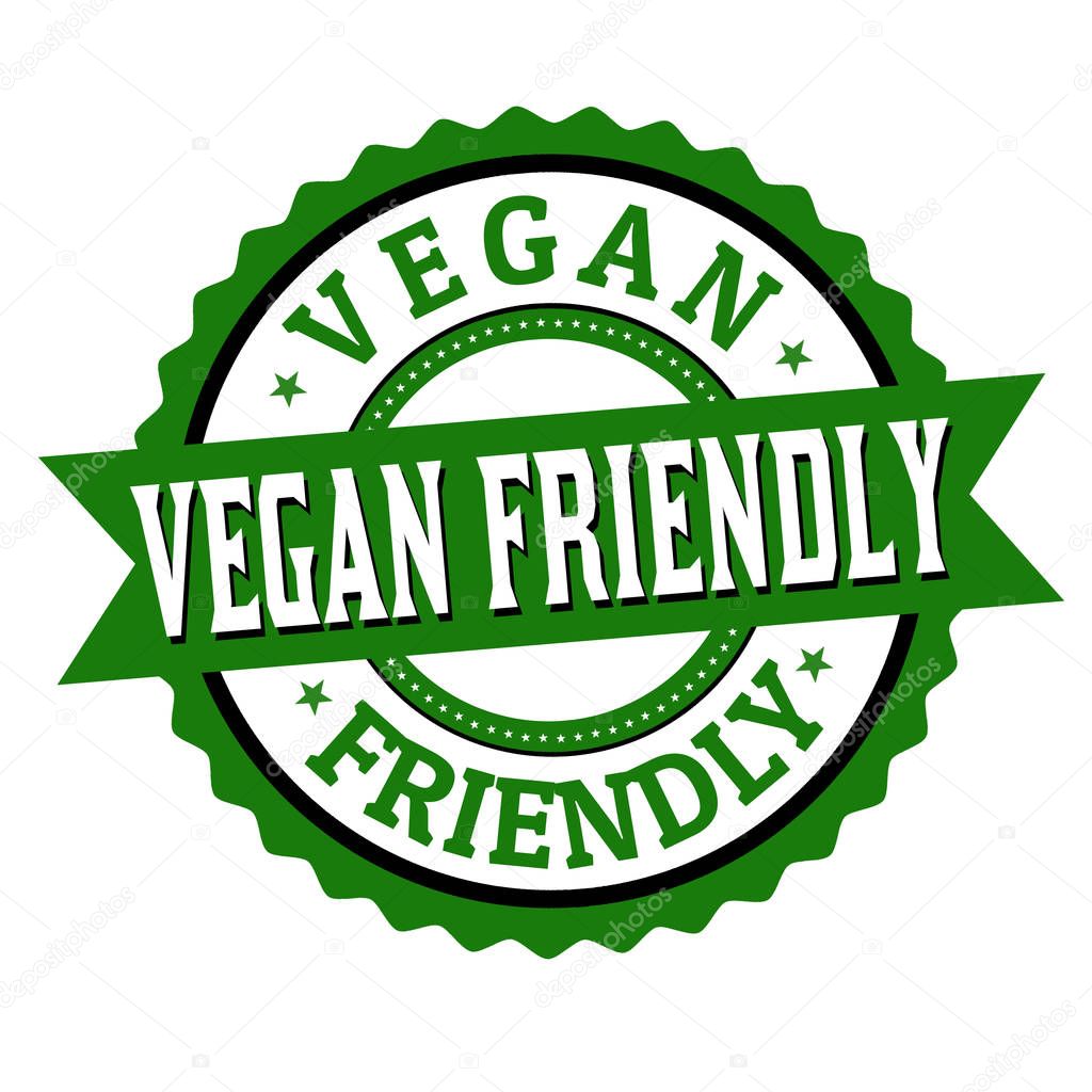 Vegan friendly label or sticker 