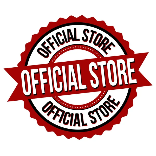 Officiële winkel label of sticker — Stockvector