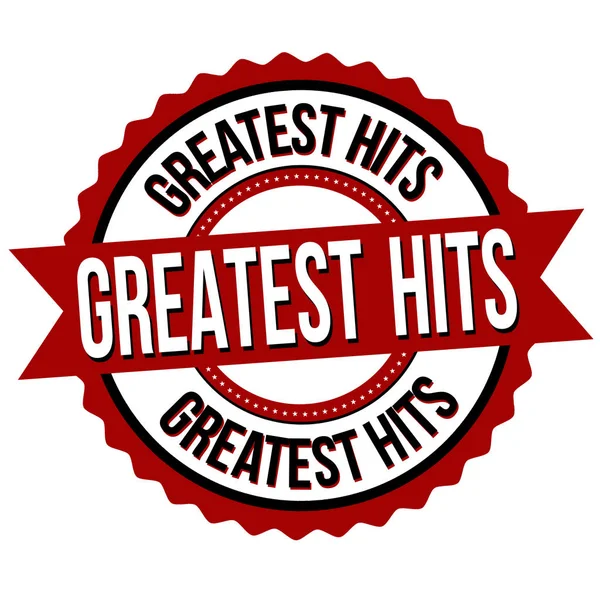 Greatest Hits-tecken eller-stämpel — Stock vektor