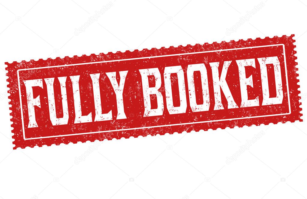 Fully booked sign or stamp