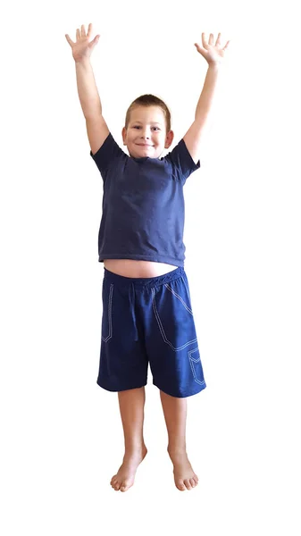 Little boy jumping — Stock Photo, Image