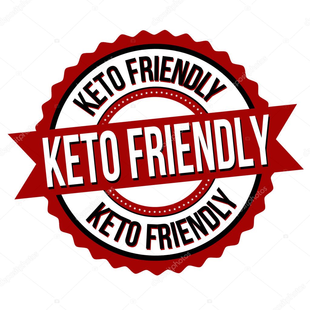 Keto friendly label or sticker 