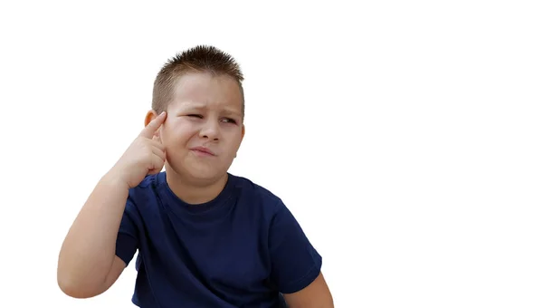 Picture of thinking little boy child — Stock Photo, Image