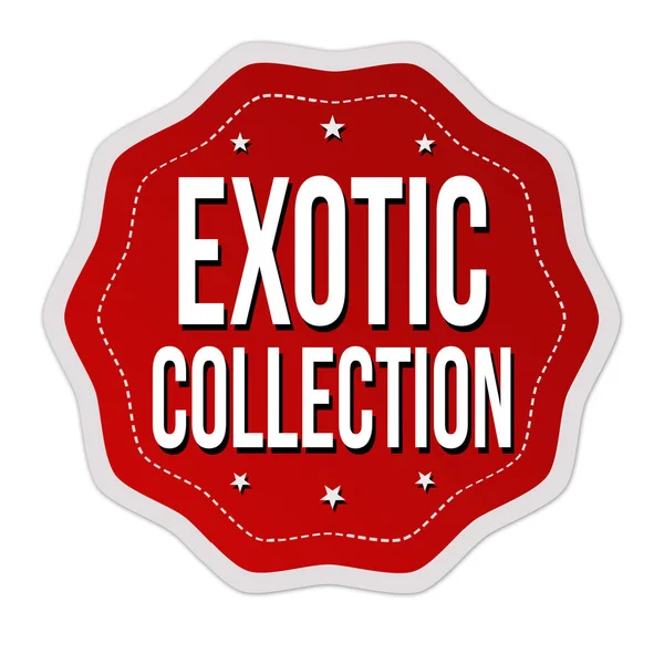 Etiqueta de coleção exótica ou adesivo —  Vetores de Stock