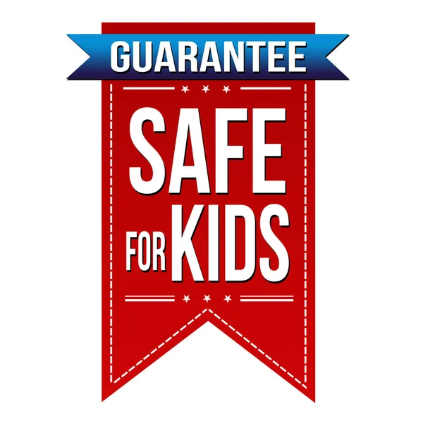 Safe for kids banner design — Stock Vector