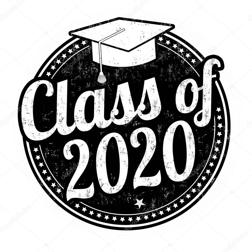 Class of 2020 grunge rubber stamp