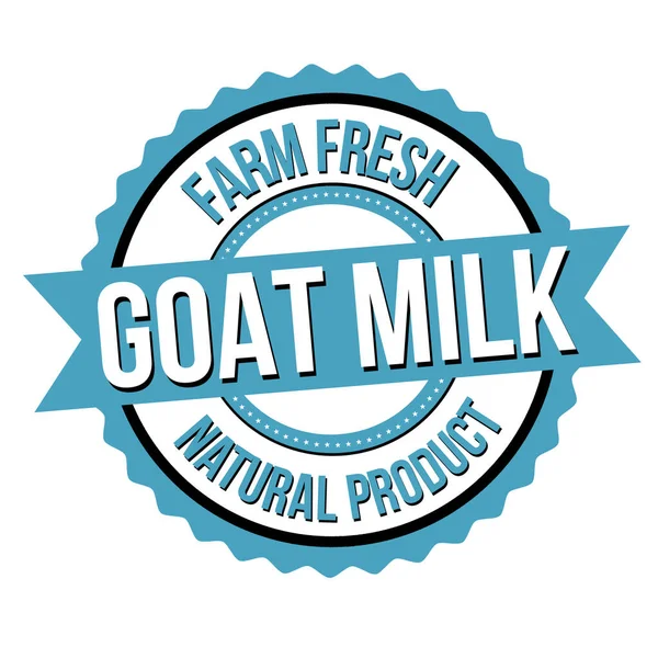 Etiqueta o pegatina de leche de cabra — Vector de stock