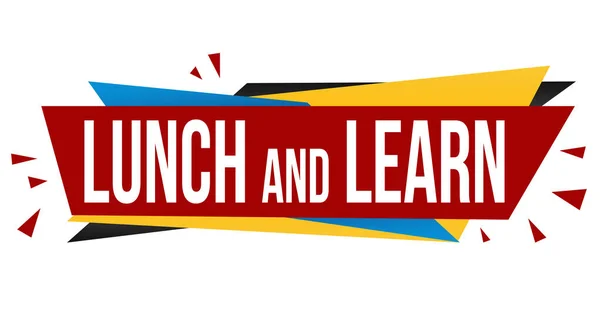 Lunch en leren banner ontwerp — Stockvector