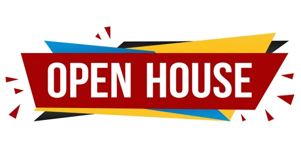 Open house banner design — 스톡 벡터