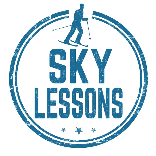 Sky lessons sign or stamp — Stock Vector