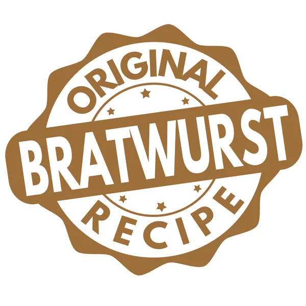 Bratwurst sign or stamp — Stock Vector