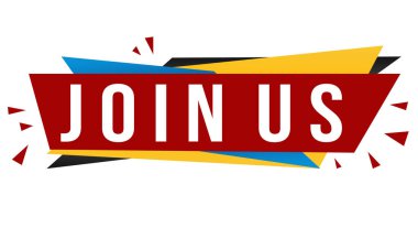 Bize katılın pankart tasarımı