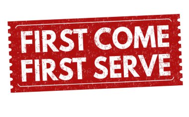 İlk gelen, ilk servis işareti ya da mühür 