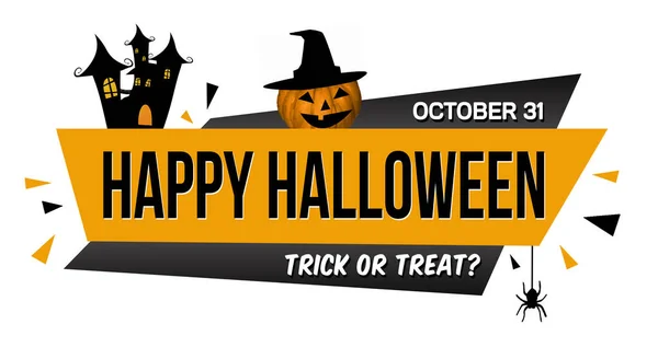 Happy Halloween Banner ontwerp — Stockvector