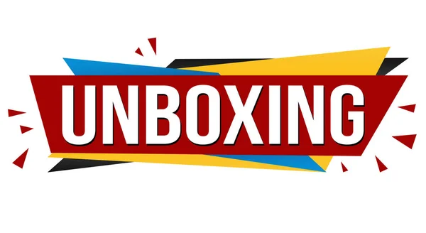 Unboxing banner design — Stock Vector