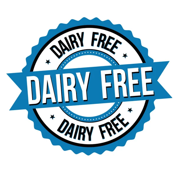 Dairy free label or sticker — Stock Vector