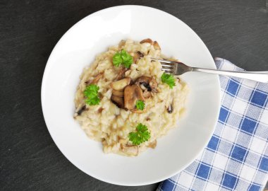 mantarlı risotto