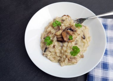 mantarlı risotto