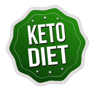 Keto diyet etiketi veya çıkartması 