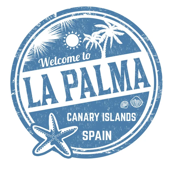 Welcome Palma Sign Stamp White Background Vector Illustration — Stock Vector