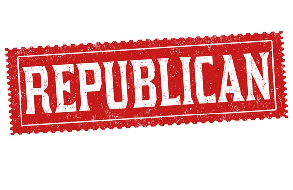 Republican Sign Stamp White Background Vector Illustration — 스톡 벡터