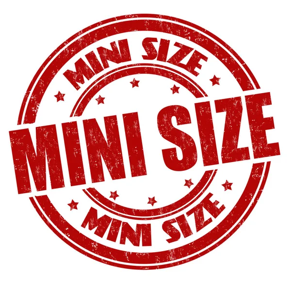 Mini Size Sign Stamp White Background Vector Illustration — Stock Vector