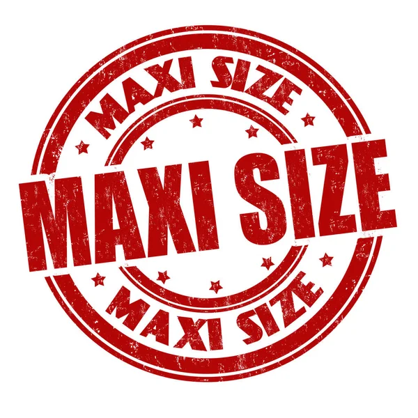 Maxi Velikost Znamení Nebo Razítko Bílém Pozadí Vektorové Ilustrace — Stockový vektor