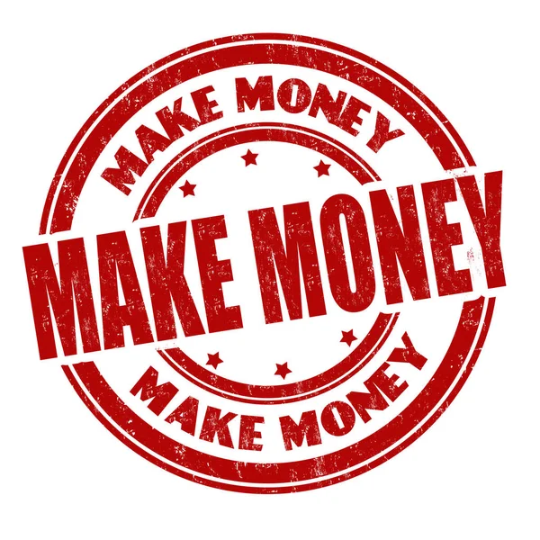 Make Money Grunge Rubber Stamp Auf Weißem Hintergrund Vektorillustration — Stockvektor