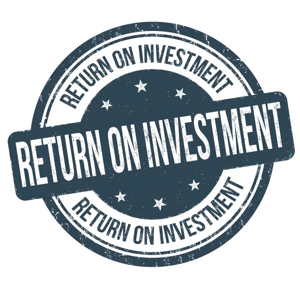 Retorno Selo Borracha Grunge Investimento Fundo Branco Ilustração Vetorial — Vetor de Stock