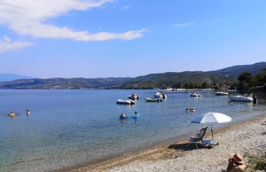 Milina, Pelion, Yunanistan sahillerindeki insanlar