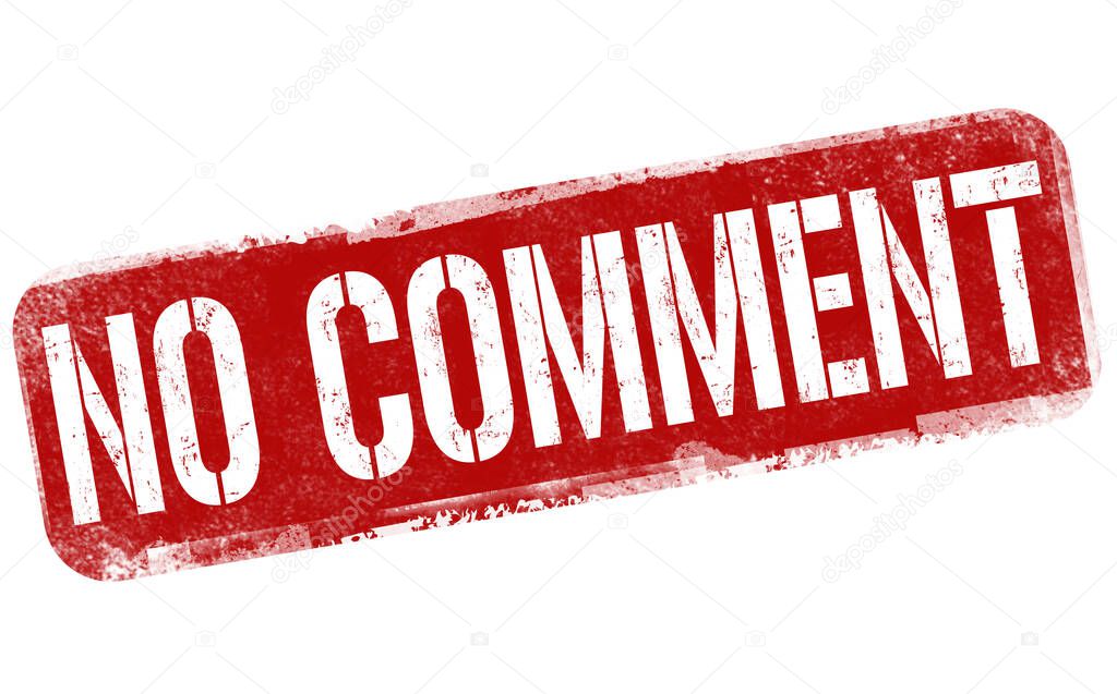 No comment sign or stamp on white background, vector illustration