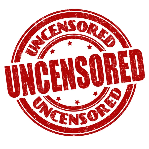 Uncensored Sign Stamp White Background Vector Illustration — Stock Vector