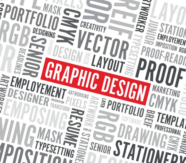 Grafik Design Wort Hintergrund — Stockvektor