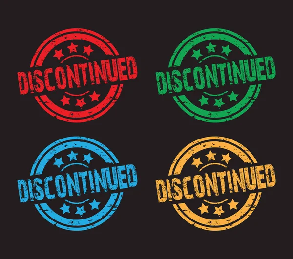 Set Discontinued Faded Stamps — Stock Vector