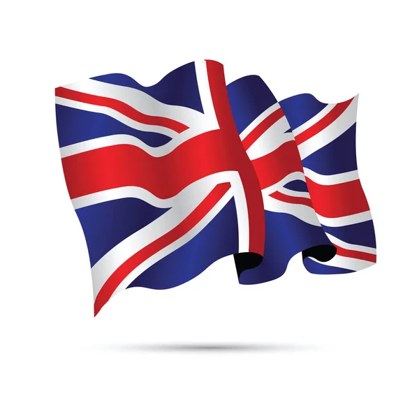 United Kingdom Waving Flag — Stock Vector