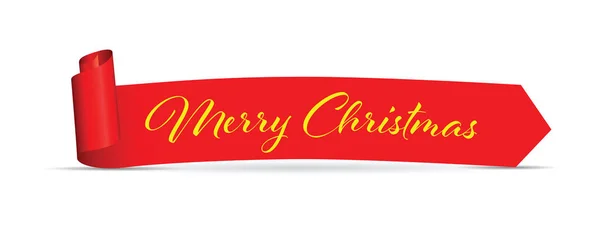 Merry Christmas Peeling Sticker — Stockvector