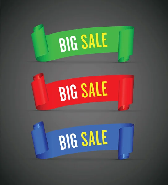 Our Big Sale Set Banners — Stock Vector