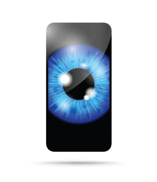 Bulbo Oculare Realistico Cellulare — Vettoriale Stock