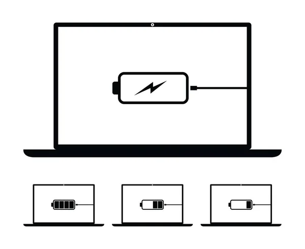 Computerpictogram Batterij Opladen — Stockvector