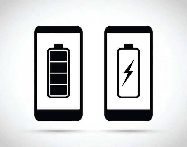 Icono Carga Batería Del Teléfono Móvil — Archivo Imágenes Vectoriales