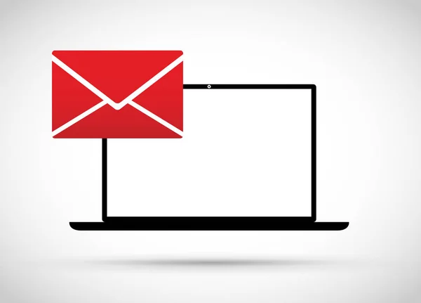 Ordinateur Écran Mail — Image vectorielle