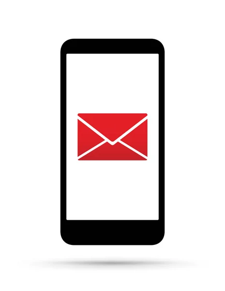 Mobiele Telefoon Een Envelop — Stockvector