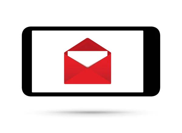 Open Envelope Mobile Cell Phone — Stock Vector
