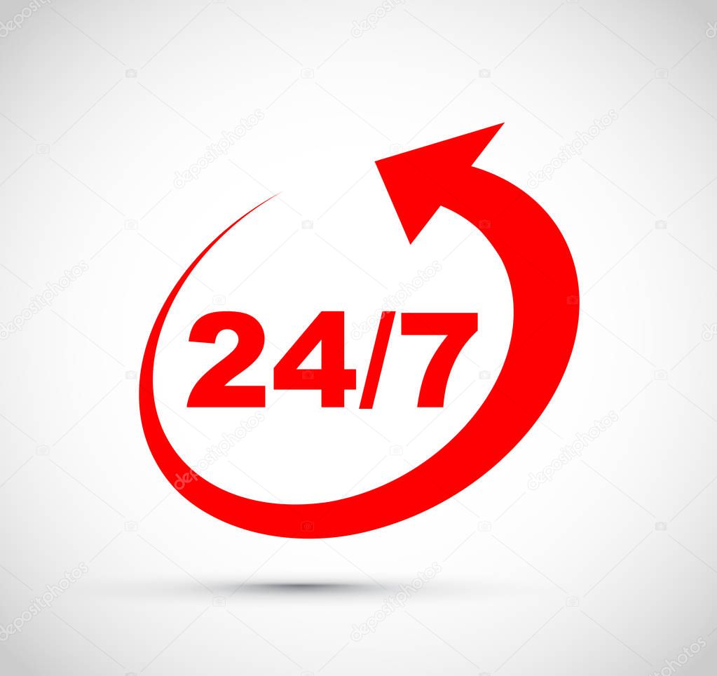 Twenty four seven arrow icon