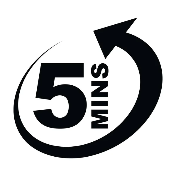 Ícone Cinco Minutos — Vetor de Stock