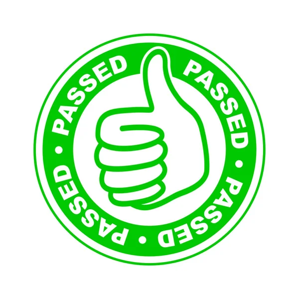 Passed Thumbs Stamp — Stock Vector