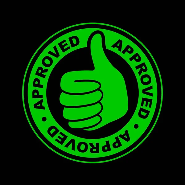 Approved Thumbs Icon — Stock Vector